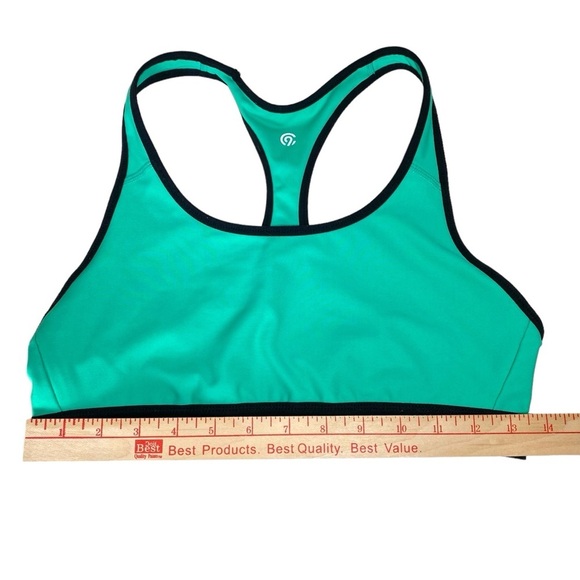 Power Core Sports Bra Med Champion C9 N9649 Wire Free Breezy Green‎ Reversible - Picture 10 of 13